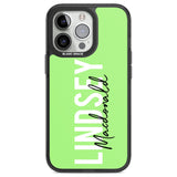 Personalised Bold Name: Lime Custom Phone Case iPhone 13 Pro / Black Impact Case,iPhone 14 Pro / Black Impact Case,iPhone 15 Pro Max / Black Impact Case,iPhone 15 Pro / Black Impact Case Blanc Space