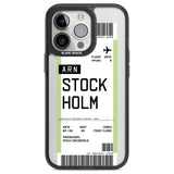 Personalised Stockholm Boarding Pass Custom Phone Case iPhone 13 Pro / Black Impact Case,iPhone 14 Pro / Black Impact Case,iPhone 15 Pro Max / Black Impact Case,iPhone 15 Pro / Black Impact Case Blanc Space