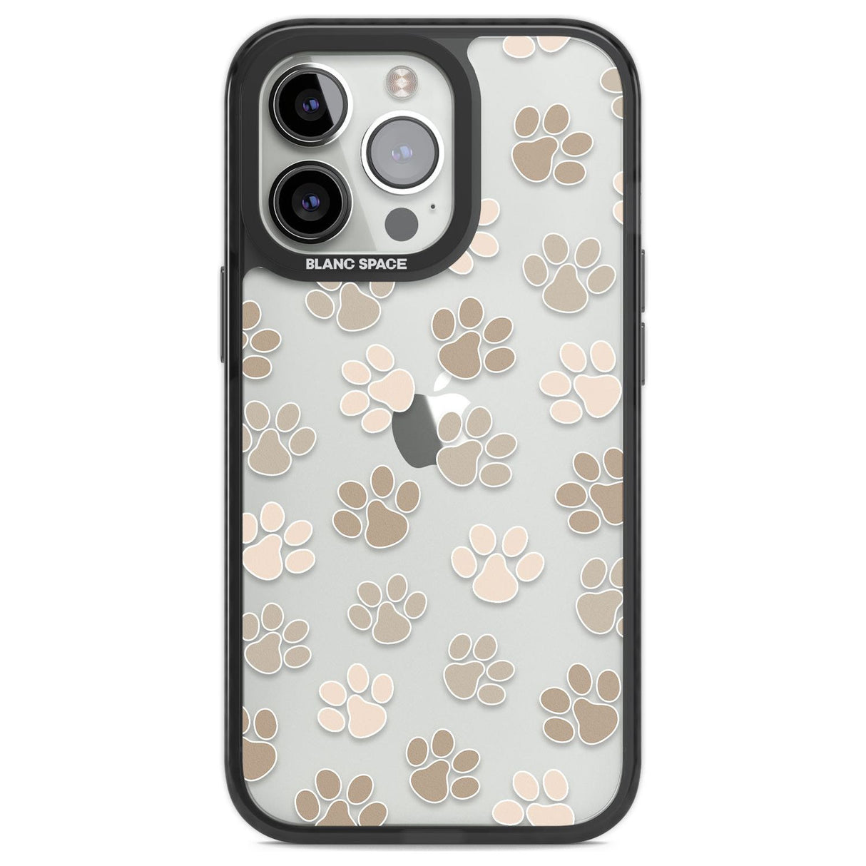 Paw Prints Phone Case iPhone 13 Pro / Black Impact Case,iPhone 14 Pro / Black Impact Case,iPhone 15 Pro / Black Impact Case,iPhone 15 Pro Max / Black Impact Case Blanc Space