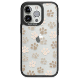 Paw Prints Phone Case iPhone 13 Pro / Black Impact Case,iPhone 14 Pro / Black Impact Case,iPhone 15 Pro / Black Impact Case,iPhone 15 Pro Max / Black Impact Case Blanc Space