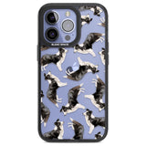 Border Collie Watercolour Dog Pattern Phone Case iPhone 13 Pro / Black Impact Case,iPhone 14 Pro / Black Impact Case,iPhone 15 Pro Max / Black Impact Case,iPhone 15 Pro / Black Impact Case Blanc Space