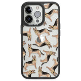 German Shepherd Watercolour Dog Pattern Phone Case iPhone 13 Pro / Black Impact Case,iPhone 14 Pro / Black Impact Case,iPhone 15 Pro Max / Black Impact Case,iPhone 15 Pro / Black Impact Case Blanc Space