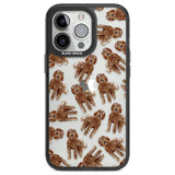 Labradoodle (Brown) Watercolour Dog Pattern Phone Case iPhone 13 Pro / Black Impact Case,iPhone 14 Pro / Black Impact Case,iPhone 15 Pro Max / Black Impact Case,iPhone 15 Pro / Black Impact Case Blanc Space