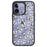 Miniature Schnauzer Watercolour Dog Pattern Phone Case iPhone 13 Pro / Black Impact Case,iPhone 14 Pro / Black Impact Case,iPhone 15 Pro Max / Black Impact Case,iPhone 15 Pro / Black Impact Case Blanc Space