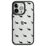 Border Collie Dog Pattern Clear Phone Case iPhone 13 Pro / Black Impact Case,iPhone 14 Pro / Black Impact Case,iPhone 15 Pro Max / Black Impact Case,iPhone 15 Pro / Black Impact Case Blanc Space