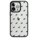 Boston Terrier Dog Pattern Clear Phone Case iPhone 13 Pro / Black Impact Case,iPhone 14 Pro / Black Impact Case,iPhone 15 Pro Max / Black Impact Case,iPhone 15 Pro / Black Impact Case Blanc Space