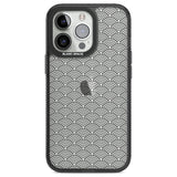 Abstract Lines: Scalloped Pattern Phone Case iPhone 13 Pro / Black Impact Case,iPhone 14 Pro / Black Impact Case,iPhone 15 Pro Max / Black Impact Case,iPhone 15 Pro / Black Impact Case Blanc Space