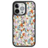 Energetic Floral Mix: Transparent Phone Case iPhone 13 Pro / Black Impact Case,iPhone 14 Pro / Black Impact Case,iPhone 15 Pro Max / Black Impact Case,iPhone 15 Pro / Black Impact Case Blanc Space