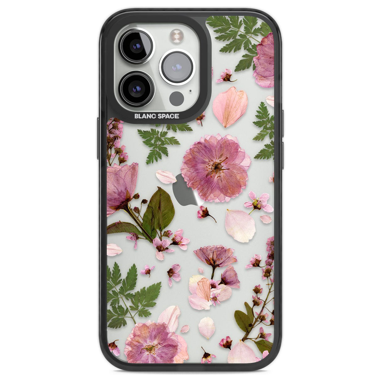 Natural Arrangement of Flowers & Leaves Design Phone Case iPhone 13 Pro / Black Impact Case,iPhone 14 Pro / Black Impact Case,iPhone 15 Pro Max / Black Impact Case,iPhone 15 Pro / Black Impact Case Blanc Space