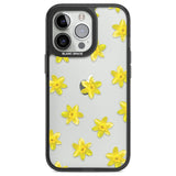 Daffodils Transparent Pattern Phone Case iPhone 13 Pro / Black Impact Case,iPhone 14 Pro / Black Impact Case,iPhone 15 Pro Max / Black Impact Case,iPhone 15 Pro / Black Impact Case Blanc Space