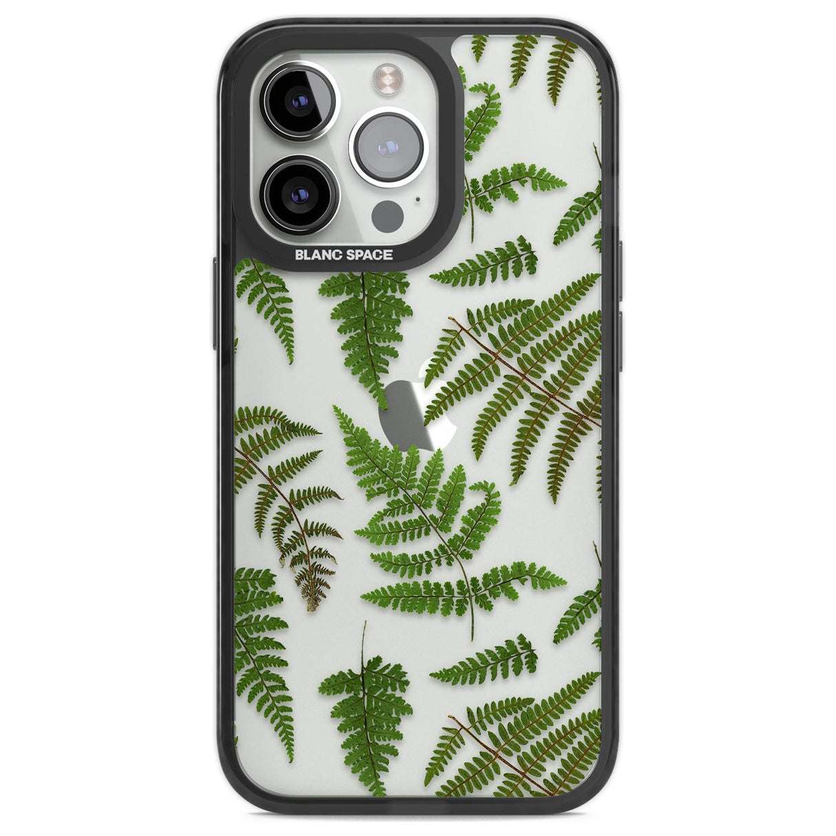 Leafy Ferns Phone Case iPhone 13 Pro / Black Impact Case,iPhone 14 Pro / Black Impact Case,iPhone 15 Pro Max / Black Impact Case,iPhone 15 Pro / Black Impact Case Blanc Space