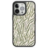 Fern Leaf Pattern Design - Cream Phone Case iPhone 13 Pro / Black Impact Case,iPhone 14 Pro / Black Impact Case,iPhone 15 Pro Max / Black Impact Case,iPhone 15 Pro / Black Impact Case Blanc Space