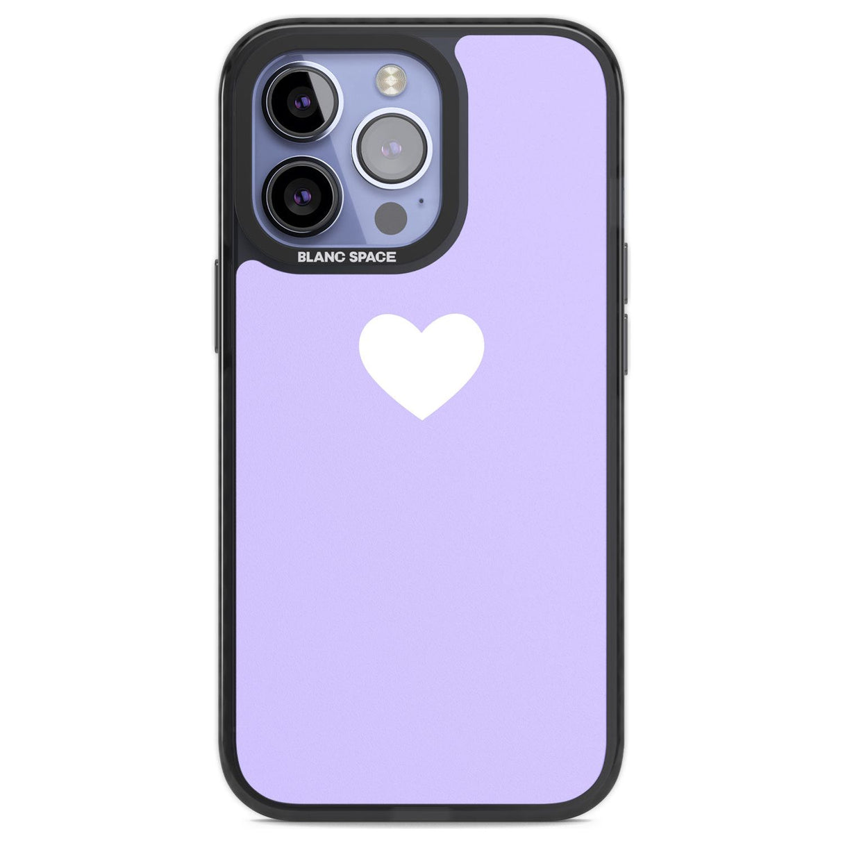 Single Heart White & Pale Purple