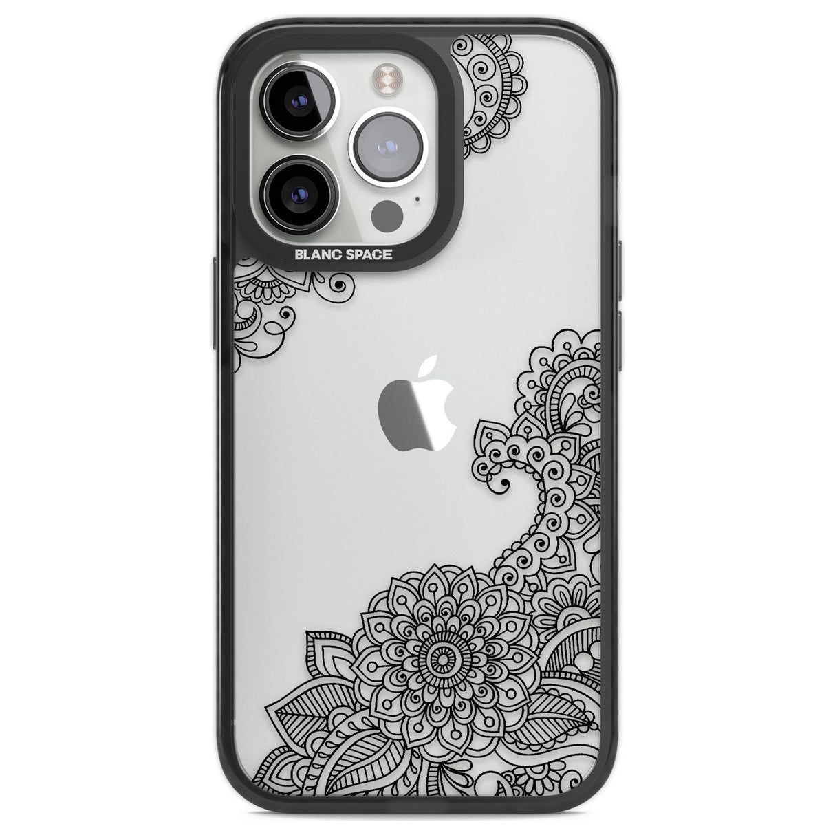 Black Henna Botanicals Phone Case iPhone 13 Pro / Black Impact Case,iPhone 14 Pro / Black Impact Case,iPhone 15 Pro Max / Black Impact Case,iPhone 15 Pro / Black Impact Case Blanc Space