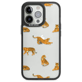 Clear Tiger Jungle Cat Pattern Phone Case iPhone 13 Pro / Black Impact Case,iPhone 14 Pro / Black Impact Case,iPhone 15 Pro Max / Black Impact Case,iPhone 15 Pro / Black Impact Case Blanc Space