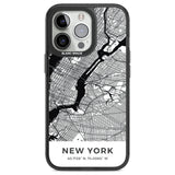 Map of New York, New York Phone Case iPhone 13 Pro / Black Impact Case,iPhone 14 Pro / Black Impact Case,iPhone 15 Pro Max / Black Impact Case,iPhone 15 Pro / Black Impact Case Blanc Space