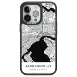 Map of Jacksonville, Florida Phone Case iPhone 13 Pro / Black Impact Case,iPhone 14 Pro / Black Impact Case,iPhone 15 Pro Max / Black Impact Case,iPhone 15 Pro / Black Impact Case Blanc Space