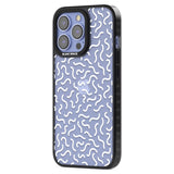 White Wavy Squiggles Memphis Retro Pattern Design