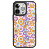 Flower Power Pattern Phone Case iPhone 13 Pro / Black Impact Case,iPhone 14 Pro / Black Impact Case,iPhone 15 Pro Max / Black Impact Case,iPhone 15 Pro / Black Impact Case Blanc Space