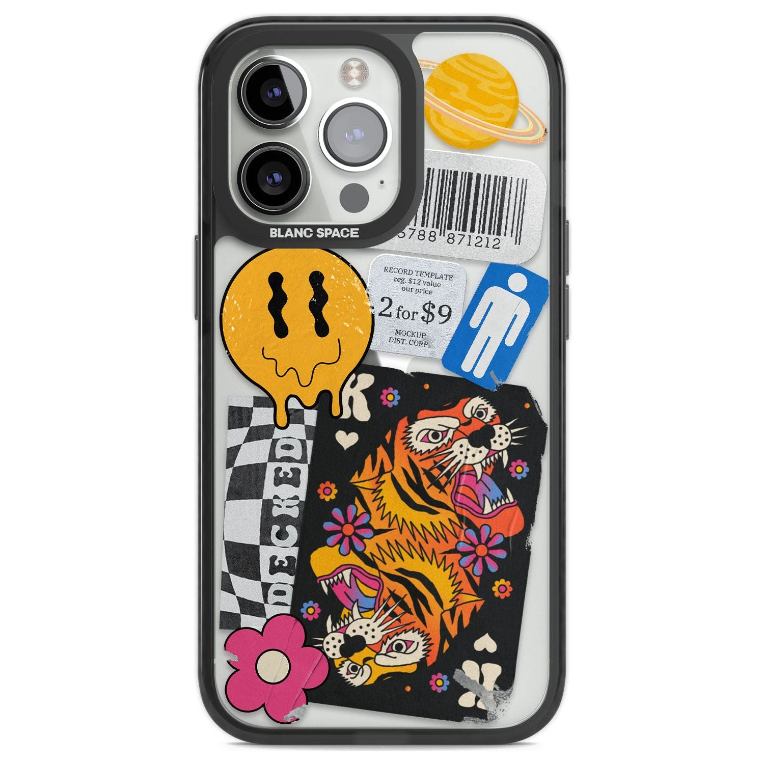 Skate Sticker Mix iPhone Case - Blanc Space