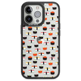 Minimalist Sushi Pattern Phone Case iPhone 13 Pro / Black Impact Case,iPhone 14 Pro / Black Impact Case,iPhone 15 Pro Max / Black Impact Case,iPhone 15 Pro / Black Impact Case Blanc Space