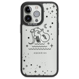 Aquarius Emblem - Transparent Design Phone Case iPhone 13 Pro / Black Impact Case,iPhone 14 Pro / Black Impact Case,iPhone 15 Pro Max / Black Impact Case,iPhone 15 Pro / Black Impact Case Blanc Space