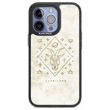 Capricorn Emblem - Solid Gold Marbled Design Phone Case iPhone 13 Pro / Black Impact Case,iPhone 14 Pro / Black Impact Case,iPhone 15 Pro Max / Black Impact Case,iPhone 15 Pro / Black Impact Case Blanc Space