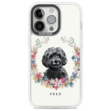 Personalised Black Cockapoo - Watercolour Dog Portrait Custom Phone Case iPhone 13 Pro / Impact Case,iPhone 14 Pro / Impact Case,iPhone 15 Pro Max / Impact Case,iPhone 15 Pro / Impact Case Blanc Space