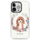 Personalised Cavapoo - Watercolour Dog Portrait Custom Phone Case iPhone 13 Pro / Impact Case,iPhone 14 Pro / Impact Case,iPhone 15 Pro Max / Impact Case,iPhone 15 Pro / Impact Case Blanc Space