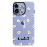 Personalised White Daisies & Cursive Custom Phone Case iPhone 13 Pro / Impact Case,iPhone 14 Pro / Impact Case,iPhone 15 Pro Max / Impact Case,iPhone 15 Pro / Impact Case Blanc Space