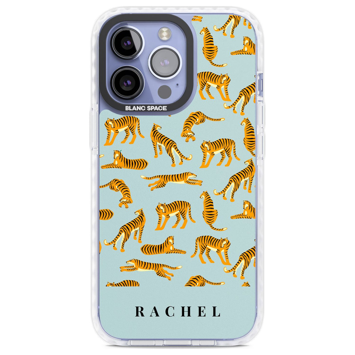 Personalised Tiger Pattern: Turquoise Blue Custom Phone Case iPhone 13 Pro / Impact Case,iPhone 14 Pro / Impact Case,iPhone 15 Pro Max / Impact Case,iPhone 15 Pro / Impact Case Blanc Space