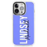 Personalised Bold Name: Purple Custom Phone Case iPhone 13 Pro / Impact Case,iPhone 14 Pro / Impact Case,iPhone 15 Pro Max / Impact Case,iPhone 15 Pro / Impact Case Blanc Space