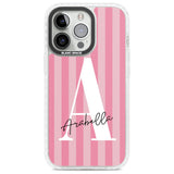 Personalised Pink on Pink Stripes Custom Phone Case iPhone 13 Pro / Impact Case,iPhone 14 Pro / Impact Case,iPhone 15 Pro Max / Impact Case,iPhone 15 Pro / Impact Case Blanc Space