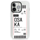 Personalised Osaka Boarding Pass Custom Phone Case iPhone 13 Pro / Impact Case,iPhone 14 Pro / Impact Case,iPhone 15 Pro Max / Impact Case,iPhone 15 Pro / Impact Case Blanc Space