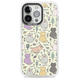 Cat Pattern Cream Phone Case iPhone 13 Pro / Impact Case,iPhone 14 Pro / Impact Case,iPhone 15 Pro / Impact Case,iPhone 15 Pro Max / Impact Case Blanc Space