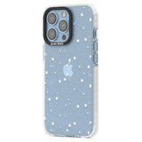 White Stars on Clear Phone Case for iPhone 14 Pro