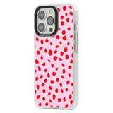 Red on Pink Dalmatian Polka Dot Spots