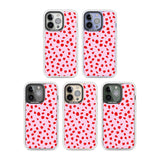 Red on Pink Dalmatian Polka Dot Spots