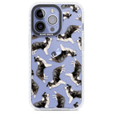 Border Collie Watercolour Dog Pattern Phone Case iPhone 13 Pro / Impact Case,iPhone 14 Pro / Impact Case,iPhone 15 Pro Max / Impact Case,iPhone 15 Pro / Impact Case Blanc Space