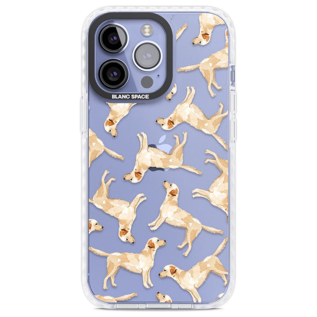 Yellow Labrador Watercolour Dog Pattern