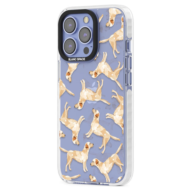 Yellow Labrador Watercolour Dog Pattern