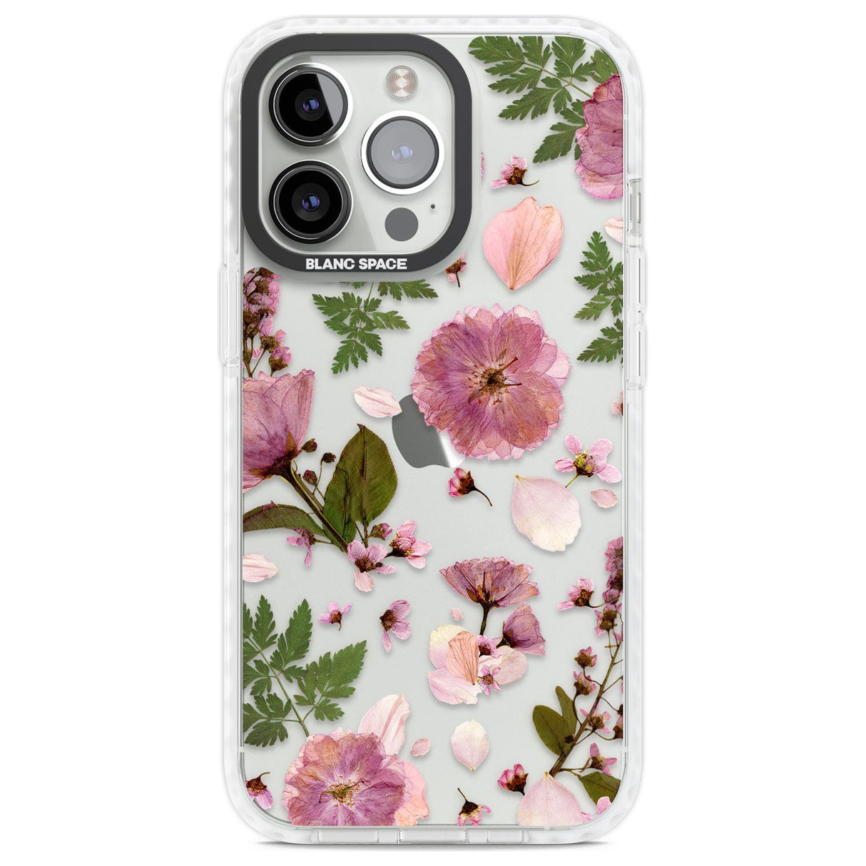 Natural Arrangement of Flowers & Leaves Design Phone Case iPhone 13 Pro / Impact Case,iPhone 14 Pro / Impact Case,iPhone 15 Pro Max / Impact Case,iPhone 15 Pro / Impact Case Blanc Space