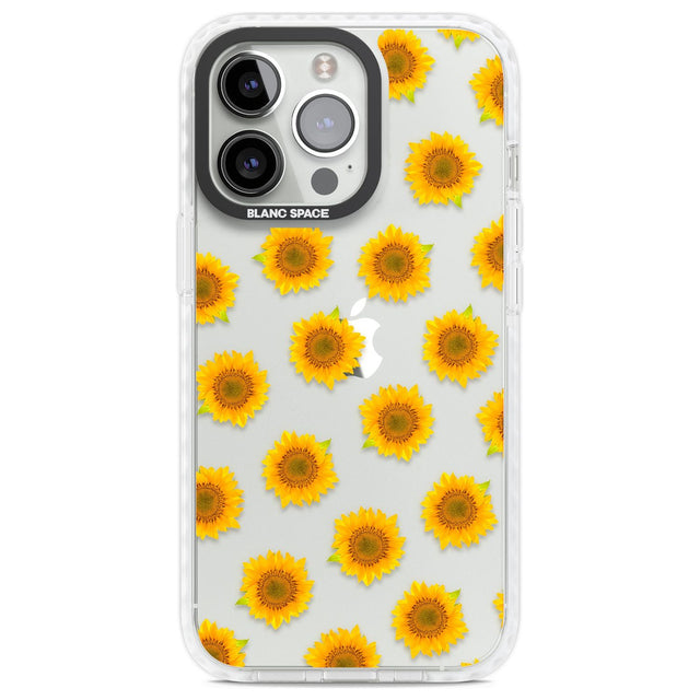 Sunflowers Transparent Pattern