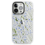 Blue Wild Flower Design Phone Case iPhone 13 Pro / Impact Case,iPhone 14 Pro / Impact Case,iPhone 15 Pro Max / Impact Case,iPhone 15 Pro / Impact Case Blanc Space