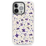 Violet Floral Pattern Design - Cream