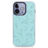 Blue Leaves Vintage Botanical Phone Case iPhone 13 Pro / Impact Case,iPhone 14 Pro / Impact Case,iPhone 15 Pro Max / Impact Case,iPhone 15 Pro / Impact Case Blanc Space