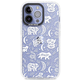 Forest Animal Silhouettes: White/Clear Phone Case iPhone 13 Pro / Impact Case,iPhone 14 Pro / Impact Case,iPhone 15 Pro / Impact Case,iPhone 15 Pro Max / Impact Case Blanc Space