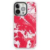 Red & White - Marbled Paper