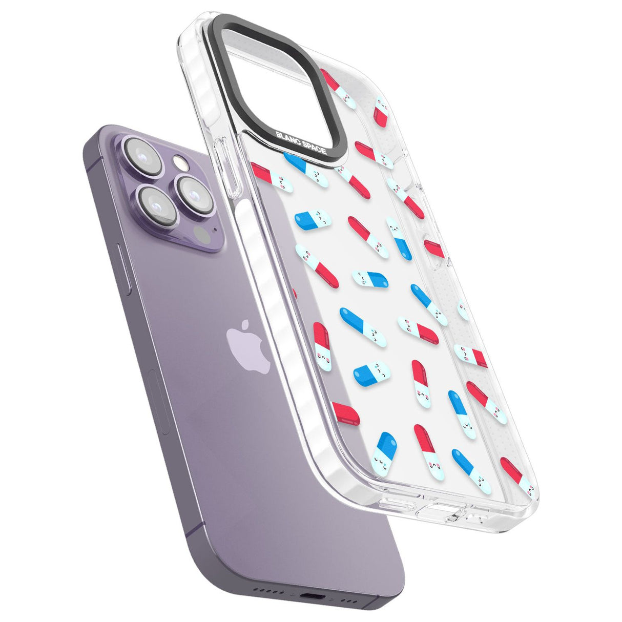 Kawaii Pill PatternPhone Case for iPhone 14 Pro