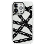 Caution Tape (Clear) Not Cute Just Psycho Phone Case iPhone 13 Pro / Impact Case,iPhone 14 Pro / Impact Case,iPhone 15 Pro Max / Impact Case,iPhone 15 Pro / Impact Case Blanc Space